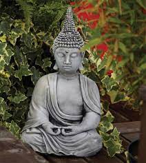 Pearl Hat Thai Stone Buddha Garden Ornament
