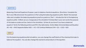 Balancing Chemical Equations Simulation