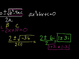 Quadratic Formula With Imaginary