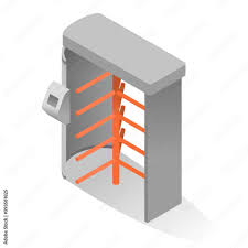 Full Height Turnstile Isometric Icon