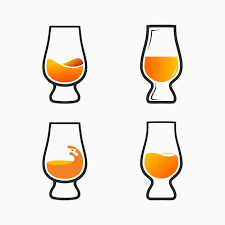 Glencairn Whisky Glass Vector Icon Set