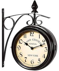 Two Sided Train Station Wall Clock