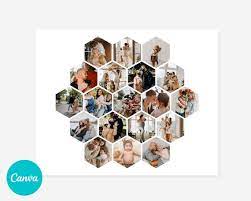 Honeycomb Photo Collage Template Diy On