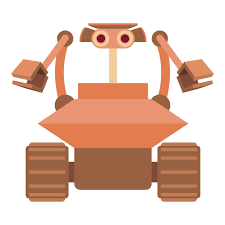 Robot Collector Icon Cartoon