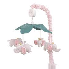 Nojo Tropical Princess Elephant Mobile In Pink