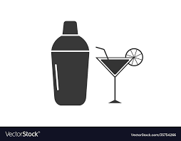 Cocktail And Shaker Simple Icon Set