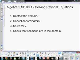 Solving Rational Equations