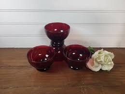 Baltic Royal Ruby Sherbet Bowls
