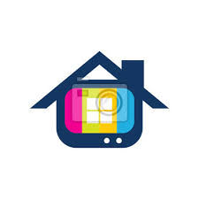House Tv Logo Icon Design Posters For