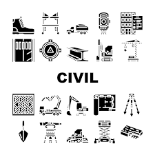 Civil Engineer Construction Icons Set