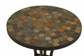 18 Slate Mosaic Accent Table For Decks