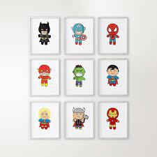 Superhero Nursery Prints Baby Name