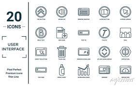 User Interface Linear Icon Set