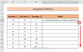 Ratio Of 3 Numbers In Excel