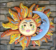 Sun Moon Art Garden Decor Outdoor Metal