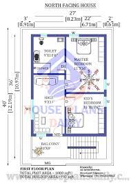 27x40 North Facing House Vastu Plan