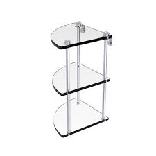 3 Tier Corner Glass Shelf