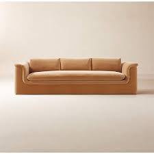 Mardones Camel Brown Velvet Sofa