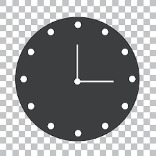 Black Clock Silhouette Icon Vector