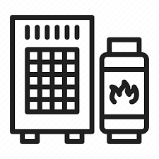 Gas Heater Heating Icon On
