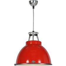 Warehosue Style Ceiling Pendant Red
