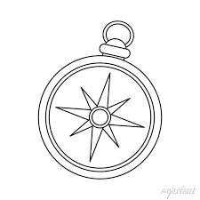 Compass Device Icon Over White