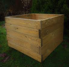 Square Wooden Garden Planter Plant