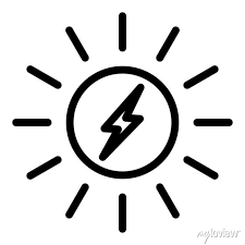 Light Solar Energy Icon Outline Light