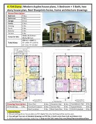 V 734 Diana 5 Bedroom House Plans 3