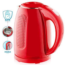 Ovente 7 Cup Red Stainless Steel Bpa
