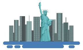 New York Landmark Icon Cartoon Statue