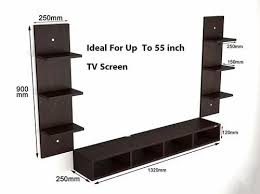 Six Shelf Wall Mount Display Tv Unit