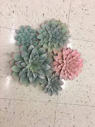 Metal Succulent Flowers