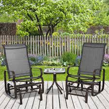 Outsunny 3 Piece Outdoor Glider Chair