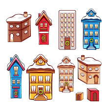 Vector Set Of Houses