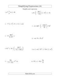 The Simplifying Algebraic Expressions