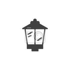 Street Lamp Vector Icon Filled Flat