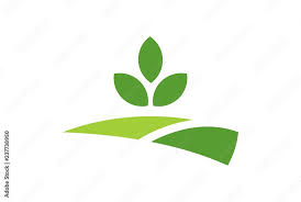 Green Garden Plantation Logo Icon Stock