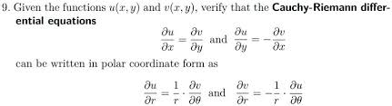 Cauchy Riemann Differ Ential Equations