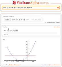 Solving Equations With Wolfram Alpha