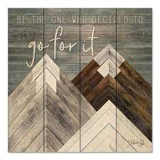 Courtside Market Llc Go For It Unframed Nature Wood Pallet Art Print 18 In X 18 In Multi Color