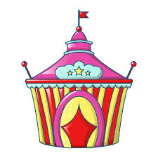 Vector Circus Tent Icon Cartoon