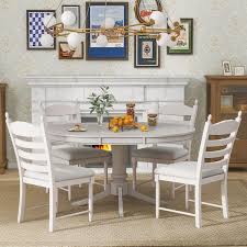 Top Extendable Round Dining Table Set