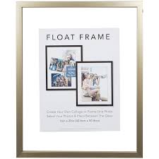 Gold Linear Profile Float Frame 16x20