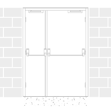 Fire Exit Door Leaf And Half Steel
