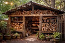 Rustic Firewood Storage Shed