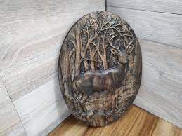 Deer Head Wood Carvings
