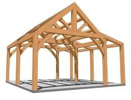 20x20 King Post With Shed Roof Plan