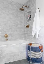 Light Gray Glazed Subway Tiles On