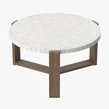 Patio Coffee Table Round 03 3d Model